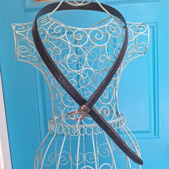 Ralph Lauren Genuine Leather Reversible Belt Alligator / Smooth Embossed Leather - Picture 11 of 17